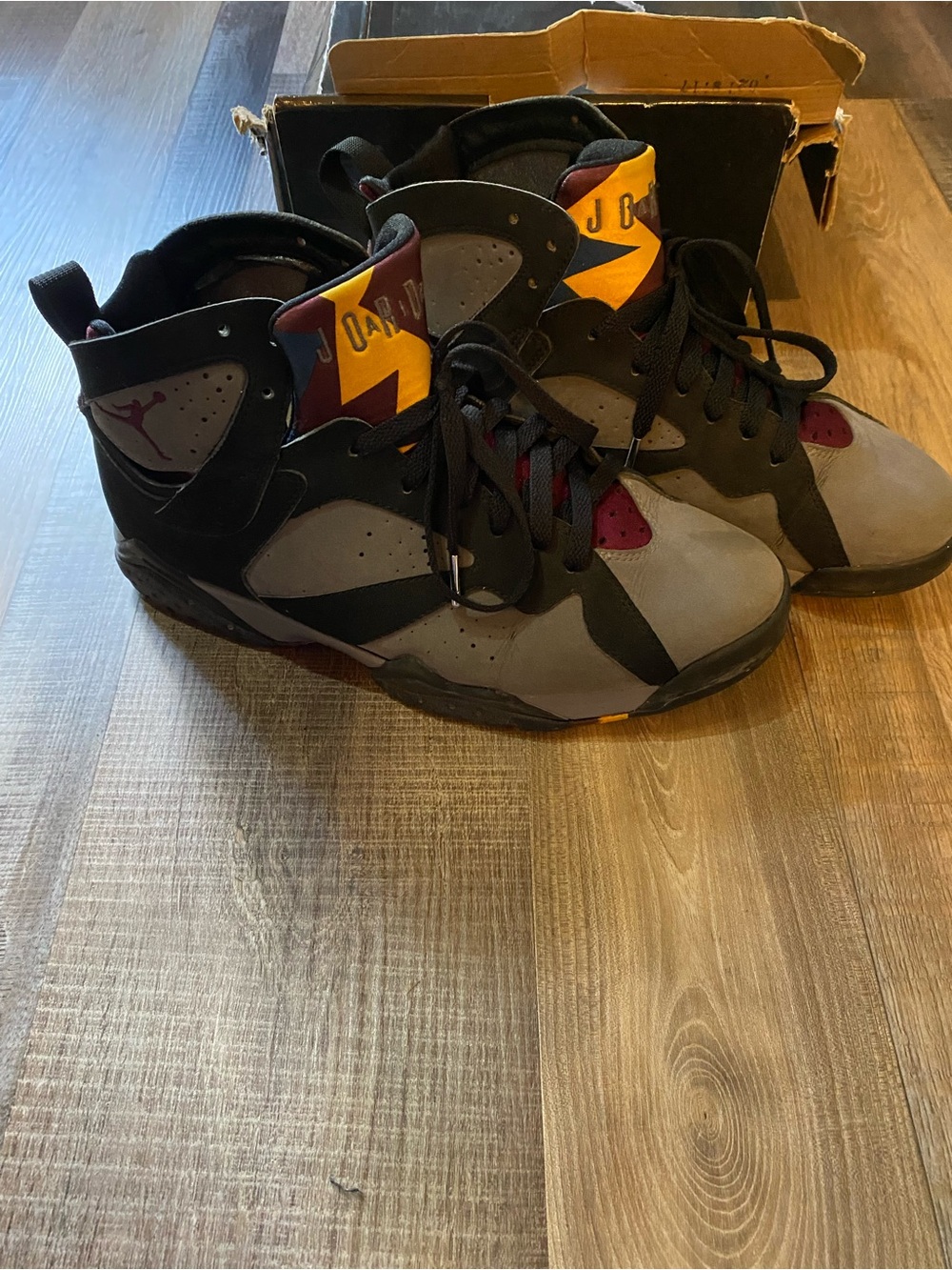 Jordan Men’s Athletic Shoes - Gray, Black, Maroon, Yellow